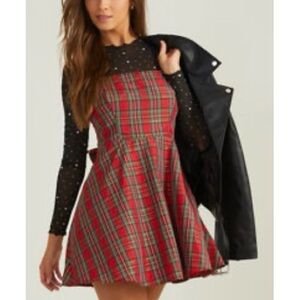 NWT Altar'd State Plaid Festive Christmas Dress